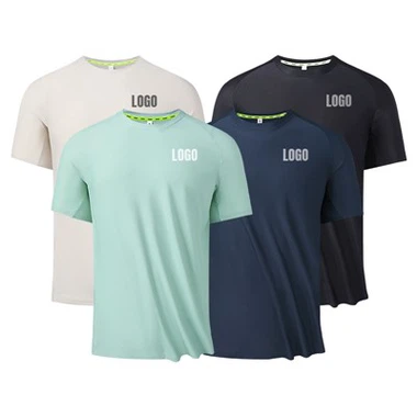 China Mariscal de fábrica personalizada Silk Silk STRING Camiseta de cuello redondo transpirable para hombres transpirables