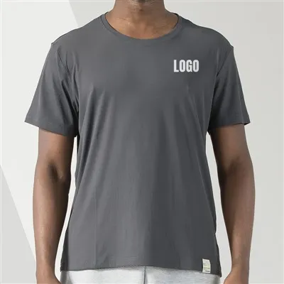 Logotipo personalizado Ligero y transpirable Sports Casta Ronda Camisa redonda de secado rápido Camisa de cuello redondo