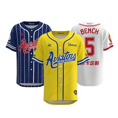 Camiseta de béisbol y softbol personalizada por sublimación